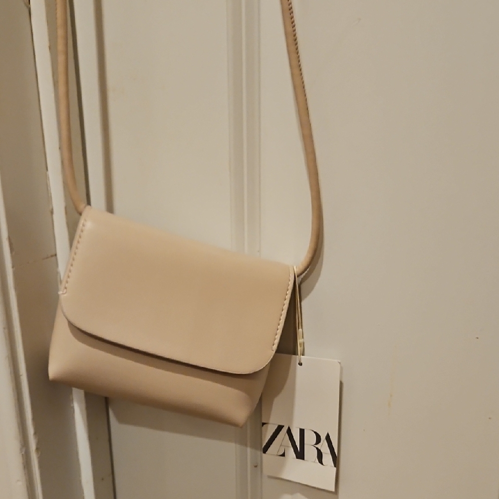 Zara Beige Crossbody Bag